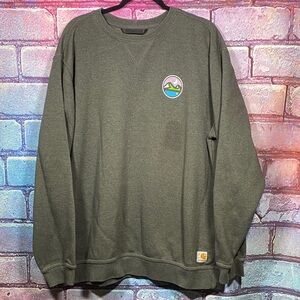 Carhartt Men’s XL Half Moon Grow Crewneck Sweatshirt Loose Fit Graphic